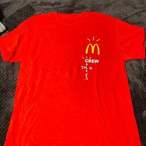 Travis Scott McDonald’s shirt came off a worker never worn by me personally